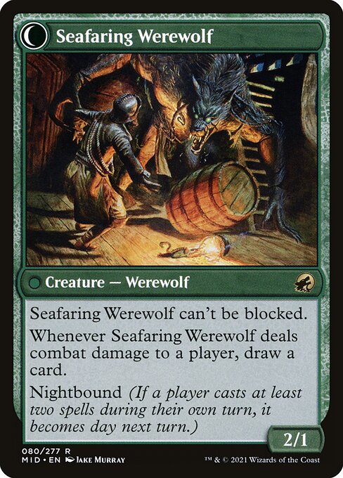 Suspicious Stowaway // Seafaring Werewolf - Back Face