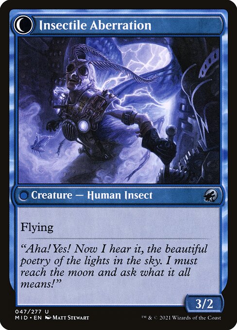 Delver of Secrets // Insectile Aberration - Back Face