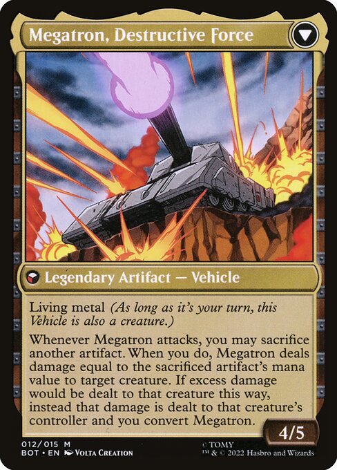 Megatron, Tyrant // Megatron, Destructive Force - Back Face