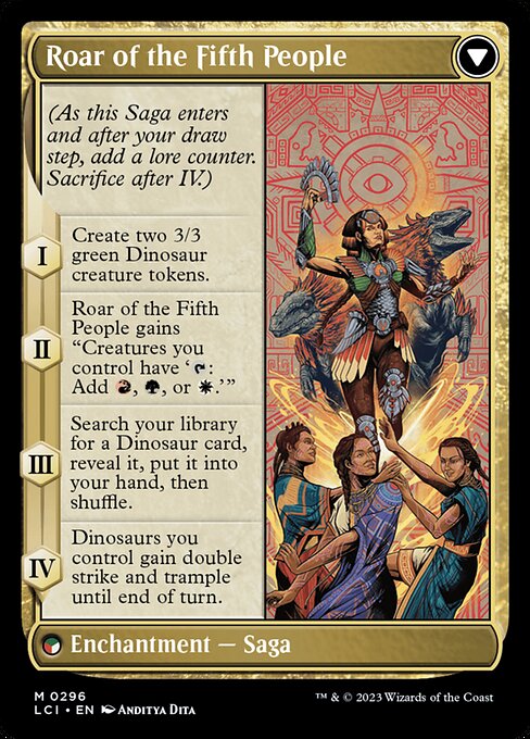 Huatli, Poet of Unity // Roar of the Fifth People - Back Face