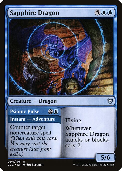 Sapphire Dragon // Psionic Pulse - Back Face