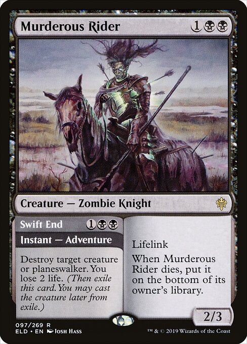 Murderous Rider // Swift End - Back Face