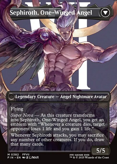 Sephiroth, Fabled SOLDIER // Sephiroth, One-Winged Angel - Back Face
