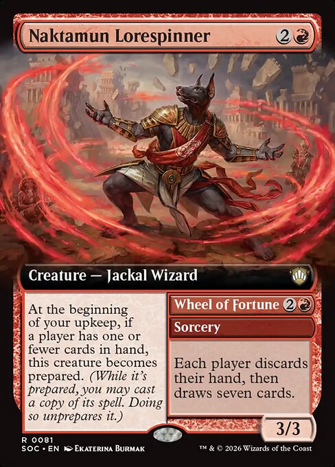Naktamun Lorespinner // Wheel of Fortune - Back Face