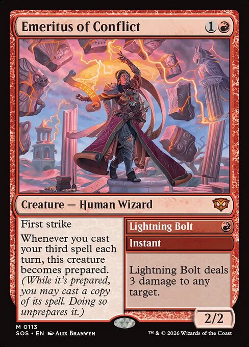 Emeritus of Conflict // Lightning Bolt - Back Face