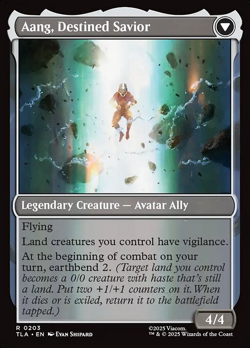 Aang, at the Crossroads // Aang, Destined Savior - Back Face