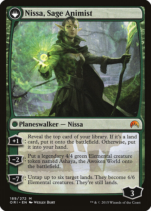 Nissa, Vastwood Seer // Nissa, Sage Animist - Back Face