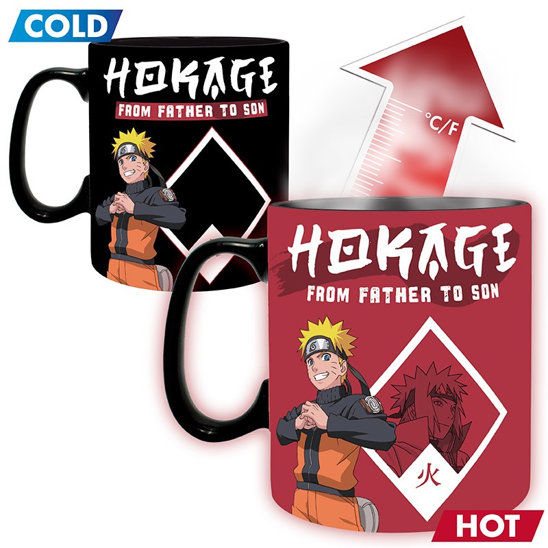 Naruto Shippuden - Mug Heat Change - 460 ml - "FROM FATHER TO SON"